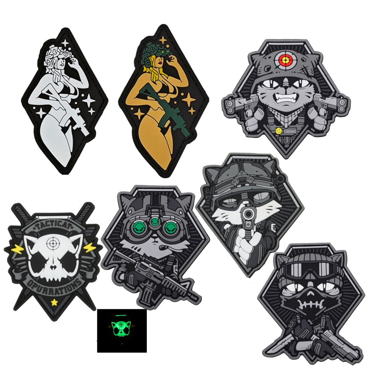 Urban Backpack Tactical - PVC Cat Patch on Clothes Morale