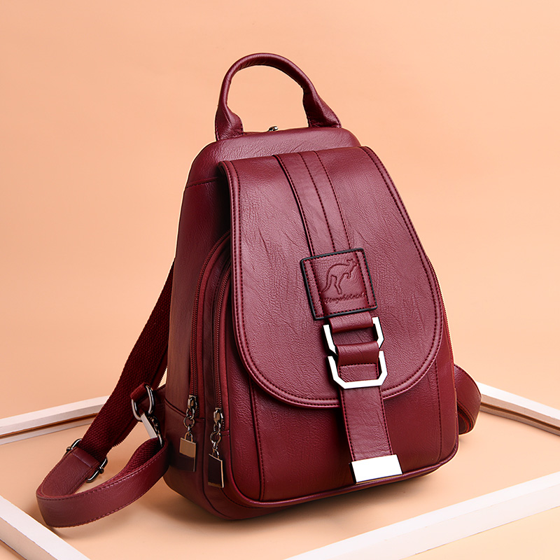 Leather Backpack Vintage - HOT 6 Màu Sắc Nữ Lưng
