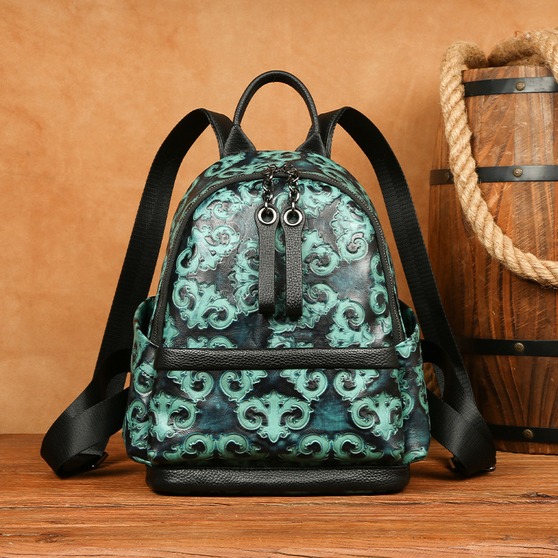 Leather Backpack Vintage - Johnature Da Thật Chính Hãng Da