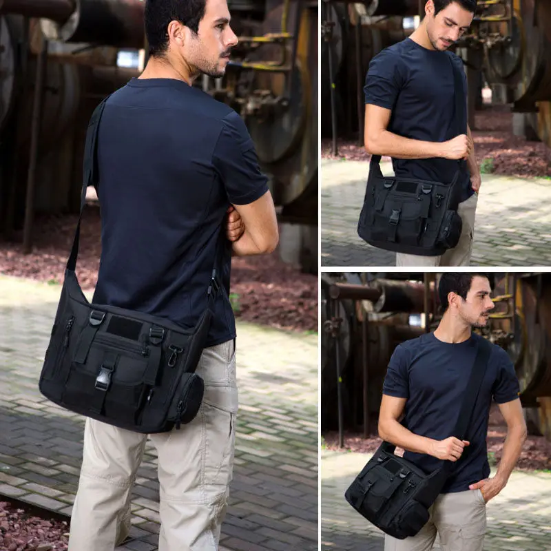14Inch Laptop Shoulder Bag Men - đánh giá và giá Rucksack Military Style