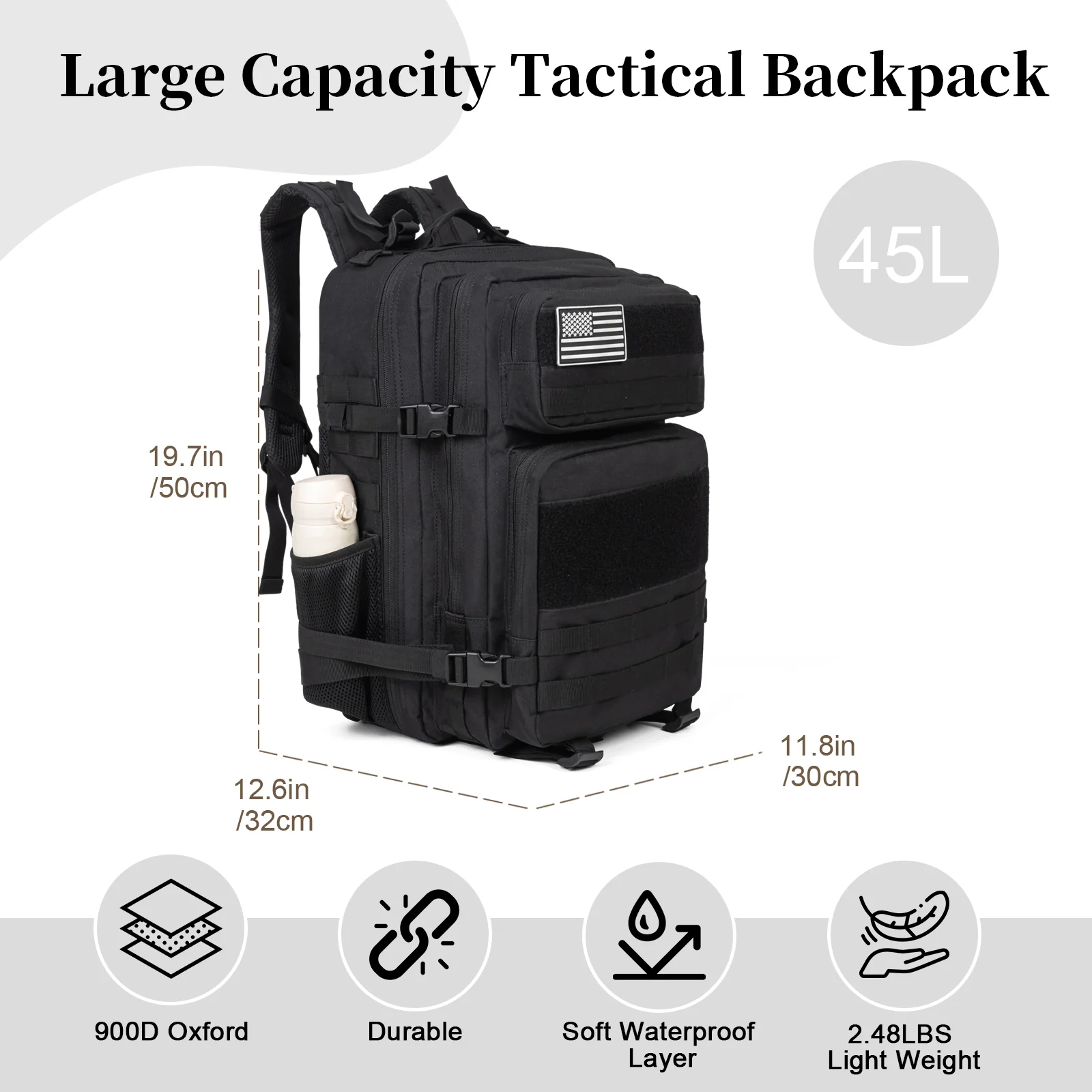 60L Army Military Tactical Bac - đánh giá và giá Urban Backpack Tactical