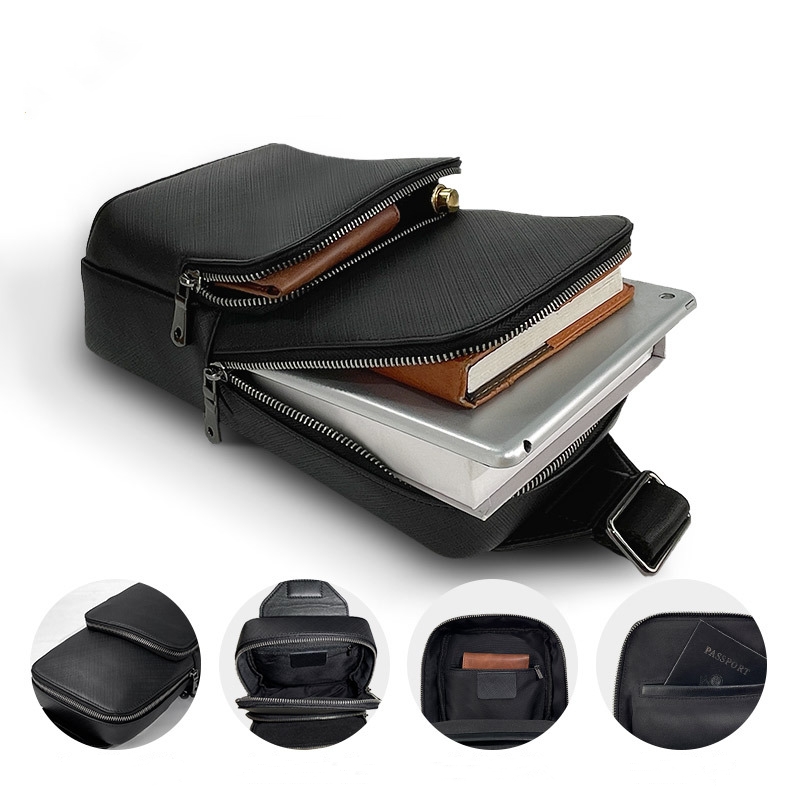 Fashion Design Black Men's Sli - đánh giá và giá Leather Backpack Vintage