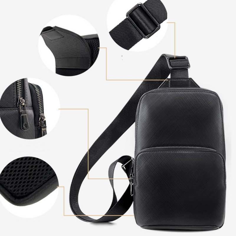 Fashion Design Black Men's Sli - đánh giá và giá Leather Backpack Vintage