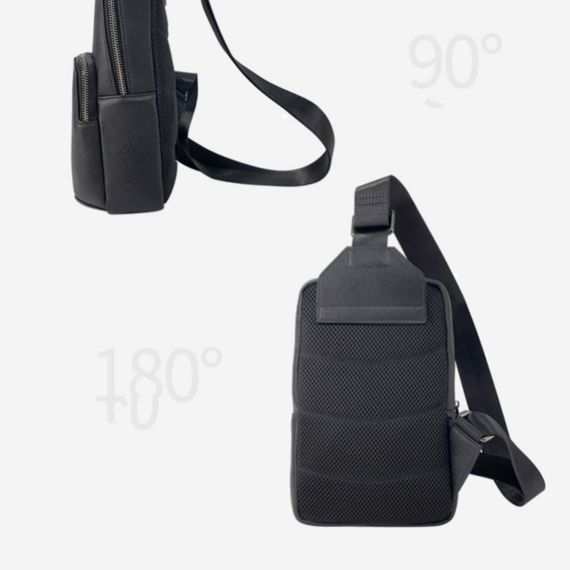 Fashion Design Black Men's Sli - đánh giá và giá Leather Backpack Vintage