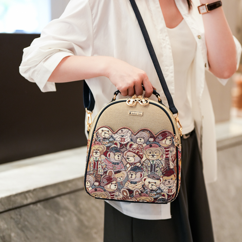 Mini backpack cartoon shoulder - đánh giá và giá Leather Backpack Vintage