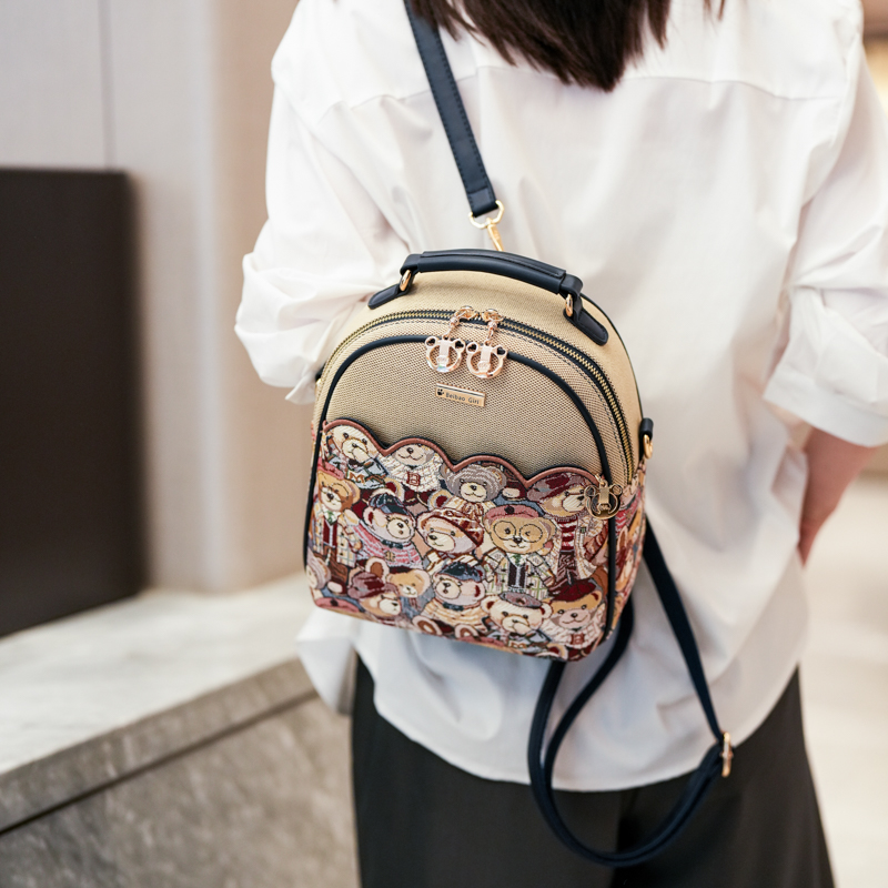Mini backpack cartoon shoulder - đánh giá và giá Leather Backpack Vintage