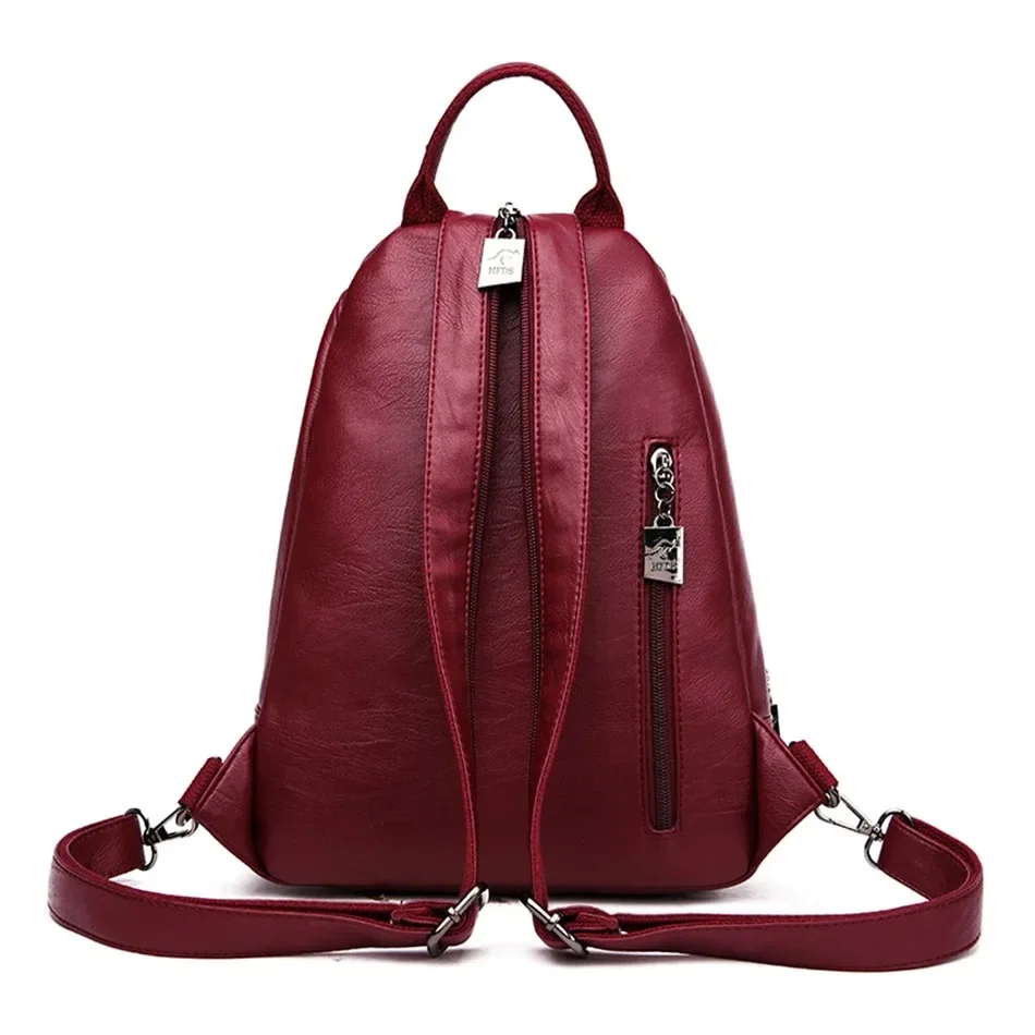 Multifunctional Women Leather  - đánh giá và giá Leather Backpack Vintage