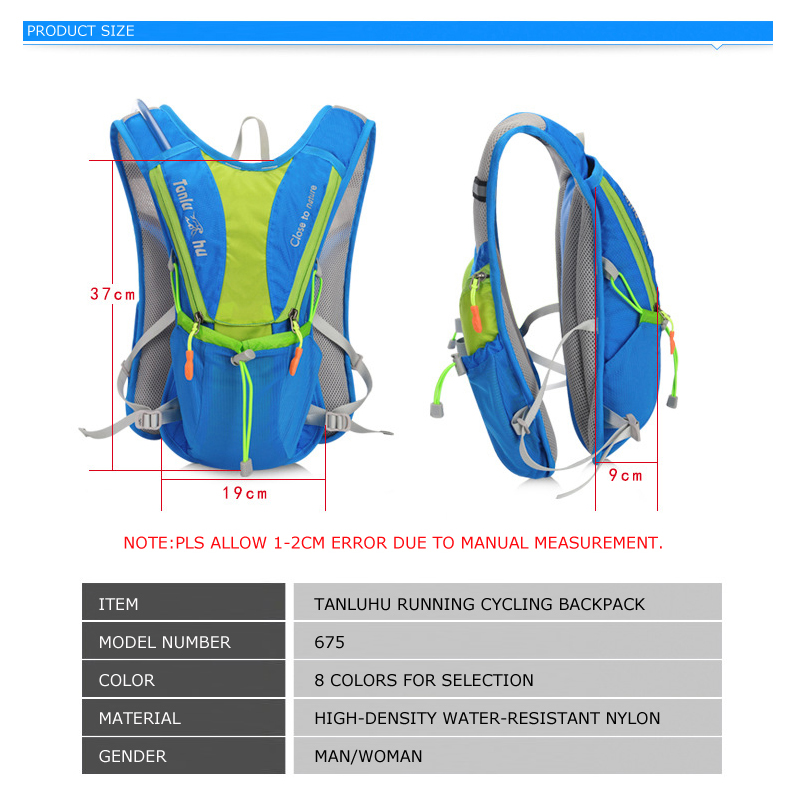 TANLUHU 675 Siêu Nhẹ Ngoài Trờ - đánh giá và giá Hydration Pack Outdoor
