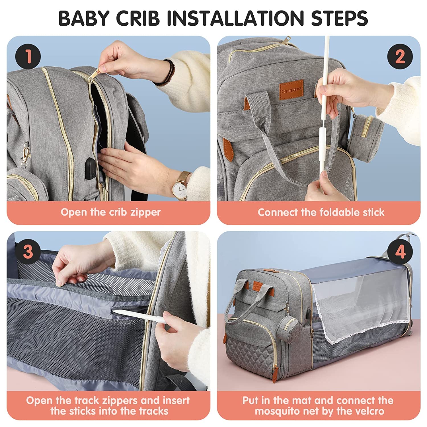 3 in 1 Diaper Bag Backpack Fol - đánh giá và giá Backpack Diaper Bag